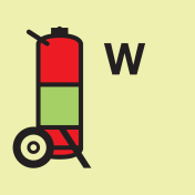 IMO Sign Wheeled Water Fire Extinguisher