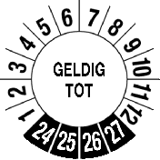 Keuringssticker Geldig tot