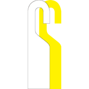 Blanco kunststof labels met open bevestiging