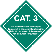 Magneet Bord Categorie 3 - Niet voor menselijke consumptie