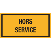 Magneetbord met tekst "Hors Service"