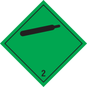 Magneet bord Niet Brandbare, Niet giftige gassen 2.2 - ADR, ADN, IMO, IMDG, RID en IATA