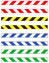 Markeringsbanden in verschillende kleuren en breedtes
