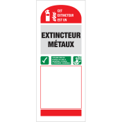 Panneau extincteur Metaux