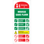 Panneau extincteur mousse sans fluor