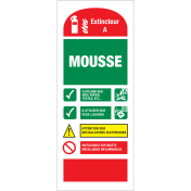 Panneau extincteur mousse