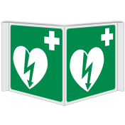 Panorama bord met pictogram AED - ILCOR