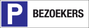 Parkeerbord "Bezoekers" Dibond 340x110mm