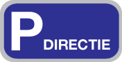 Parkeerbord "Directie" aluminium 400x200mm