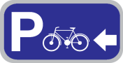 Parkeerbord "Fietsen links" aluminium 400x200mm