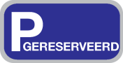 Parkeerbord "Gereserveerd" aluminium 400x200mm