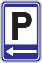 Parkeerbord "Parkeerplaats links" aluminium 400x600mm