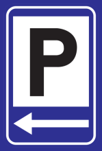Parkeerbord "Parkeerplaats links" Dibond 400x600mm