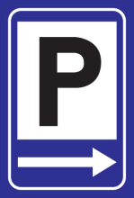 Parkeerbord "Parkeerplaats rechts" Dibond 400x600mm