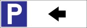 Parkeerbord "Parkeren links" Dibond 340x110mm