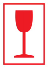 Sticker met pictogram Breekbaar