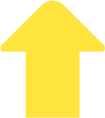 Vinyl vloersticker pijl geel