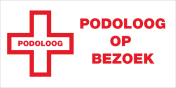 Podoloog op bezoek (bordje)