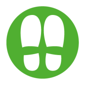 Voeten groen (Vloersticker)