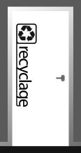 Deursticker Afvalscheiding / Recycling