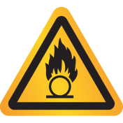 Reflecterende sticker met pictogram "Waarschuwing Oxiderende Stoffen"