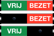 Schuifbordje "Vrij - Bezet"