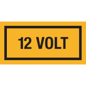 Sticker met tekst "12 Volt"