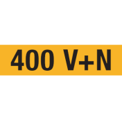 Sticker met tekst "400V+N"