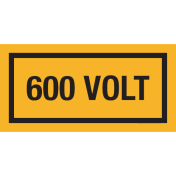Sticker met tekst "600 Volt"