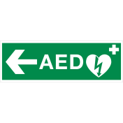 Sticker met pictogram AED rechts - ILCOR