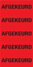 Sticker "Afgekeurd" rood