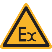 Sticker met pictogram "EX explosiegevaar" (Atex)