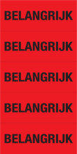 Sticker Belangrijk rood