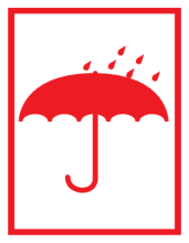 Sticker met pictogram Beschermen tegen vocht