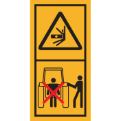 Sticker Bewegende Delen - Niet achter trekstang