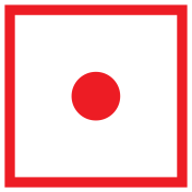 Sticker met pictogram van een brandmeldknop