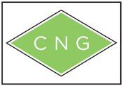 Brandstofsticker groen-wit CNG