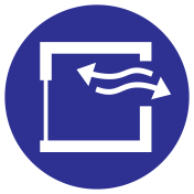 Sticker continue ventileren verplicht