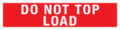 Sticker met tekst Do not top load