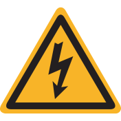 Sticker met pictogram "Waarschuwing Elektrische Spanning" - ISO 7010 - W012