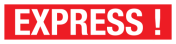 Sticker met tekst Express