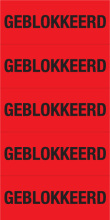 Sticker Geblokkeerd rood
