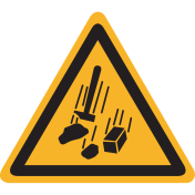 Sticker met pictogram "Gevaar Vallende Voorwerpen"