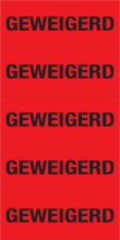 Sticker Geweigerd rood