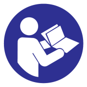 Sticker met pictogram verplicht handleiding lezen - ISO7020 - M002