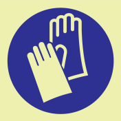 IMO sticker Wear Safety Gloves fotoluminescerebd
