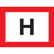 Sticker met pictogram hydrant H