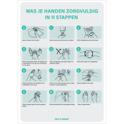 Sticker Instructie handen wassen