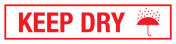 Sticker met tekst Keep dry