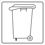 Pictogram sticker afvalcontainer